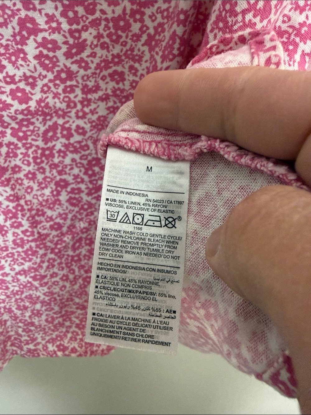 Old Navy Pink Floral Mini Slip Dress Women’s Size M Cottagecore Summer Dress - Picture 5 of 7